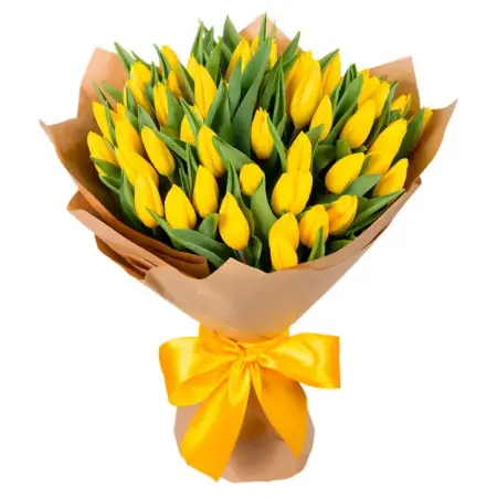 Букет из желтых тюльпанов